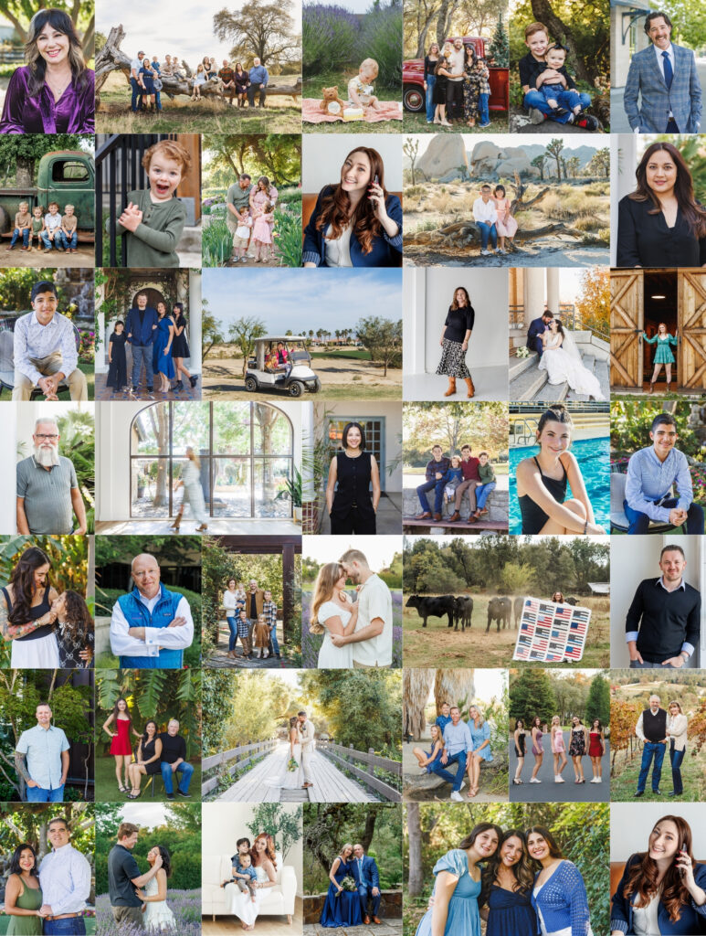 2025 wrap up and resolution collage from photography sessions last year.