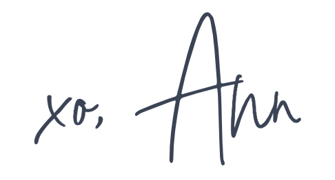 xo, Ann, Ann Keen Photography sign off